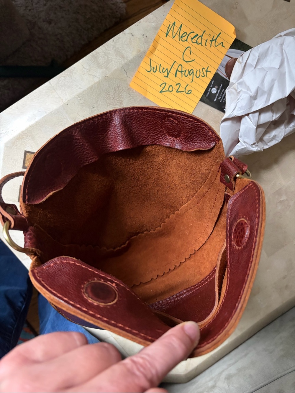 Portland Leather Medium Koala in Nutmeg - Picture 3 of 4
